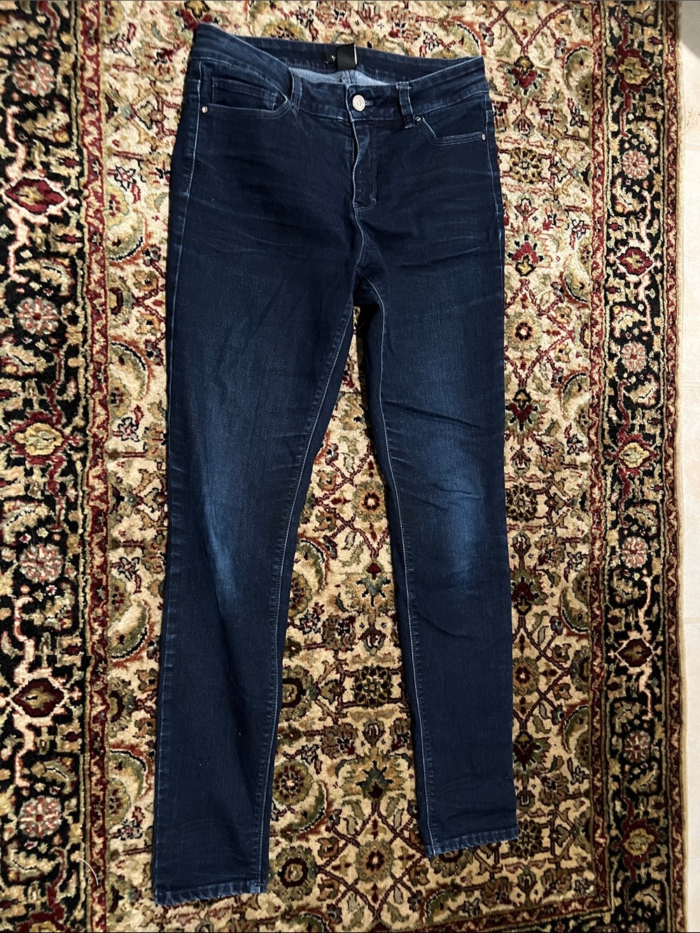 White House Black Market Dark Blue Skinny Leg Jeans Size 6